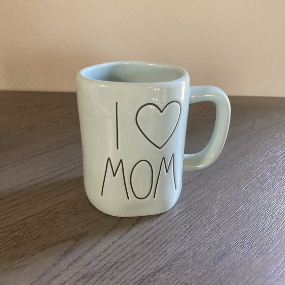 Rae Dunn - I Love Mom Mug - Mint Color - BRAND NEW - Picture 1 of 6